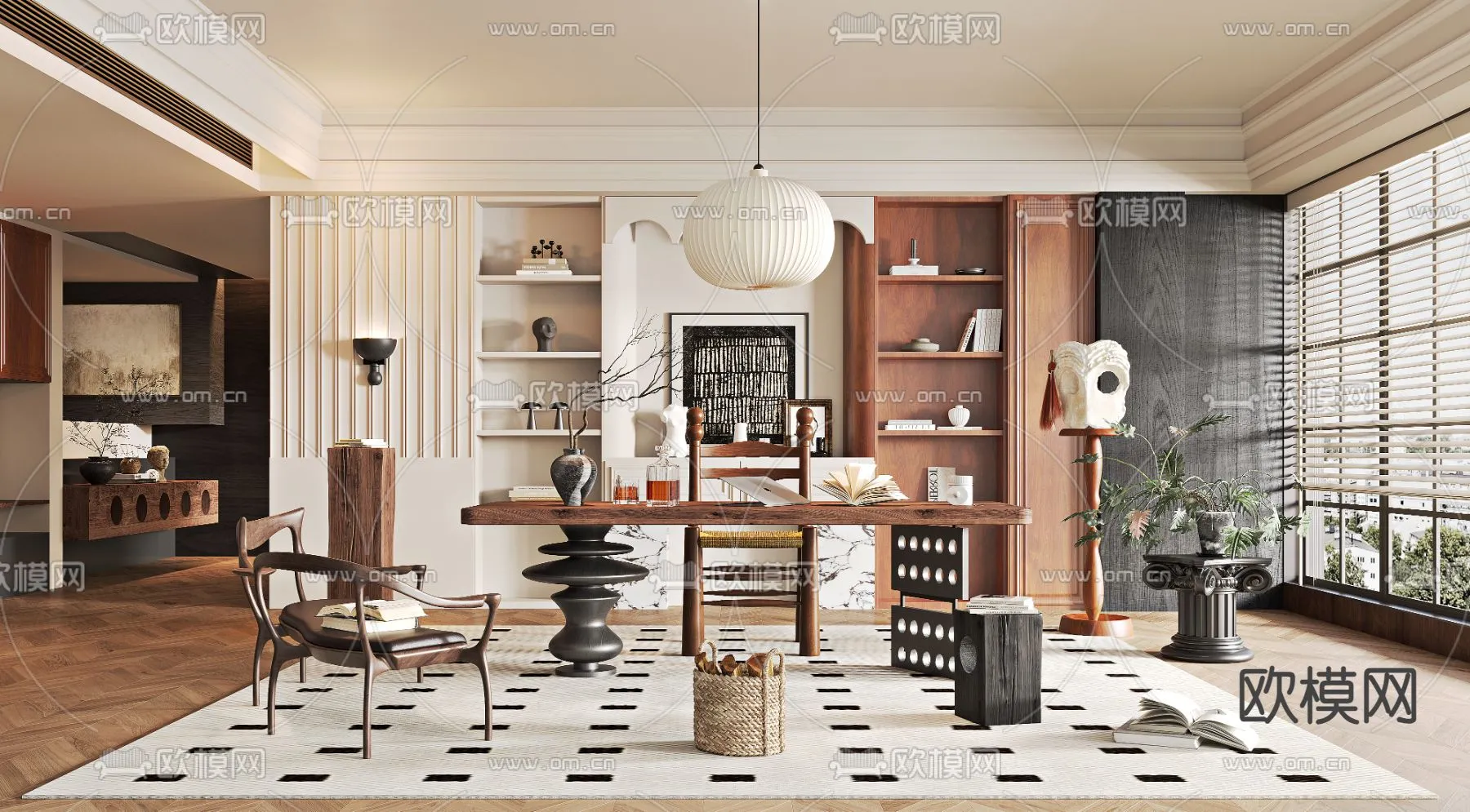 OFFICE HOME - VRAY / CORONA - 3D MODEL - 1710