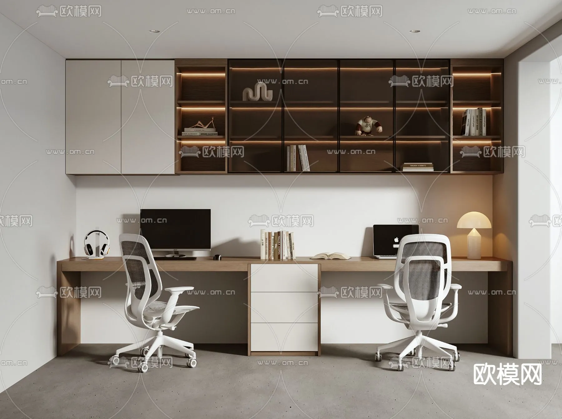 OFFICE HOME - VRAY / CORONA - 3D MODEL - 1712