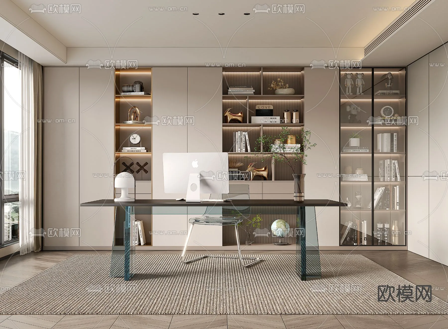 OFFICE HOME - VRAY / CORONA - 3D MODEL - 1717