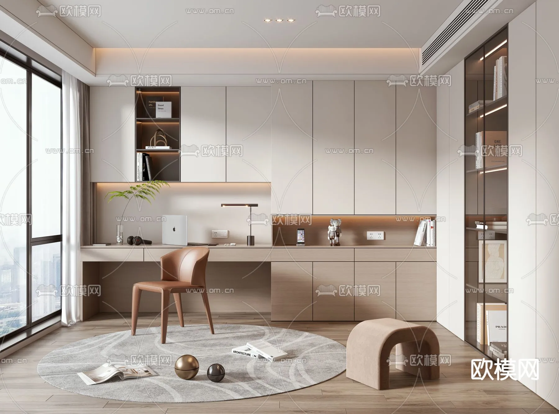 OFFICE HOME - VRAY / CORONA - 3D MODEL - 1720