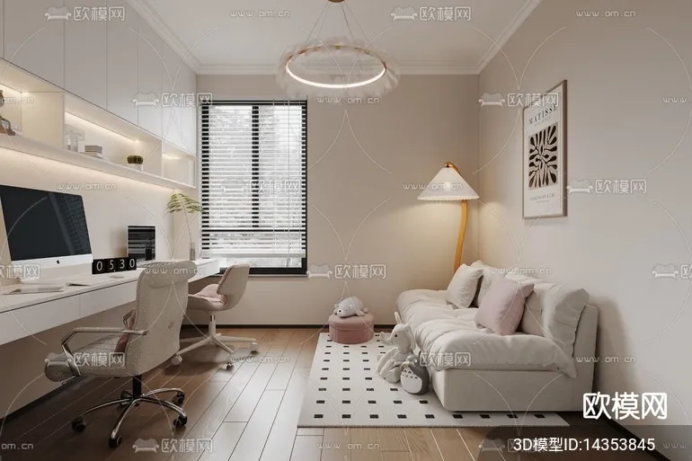 OFFICE HOME - VRAY / CORONA - 3D MODEL - 1726