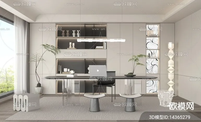 OFFICE HOME - VRAY / CORONA - 3D MODEL - 1730