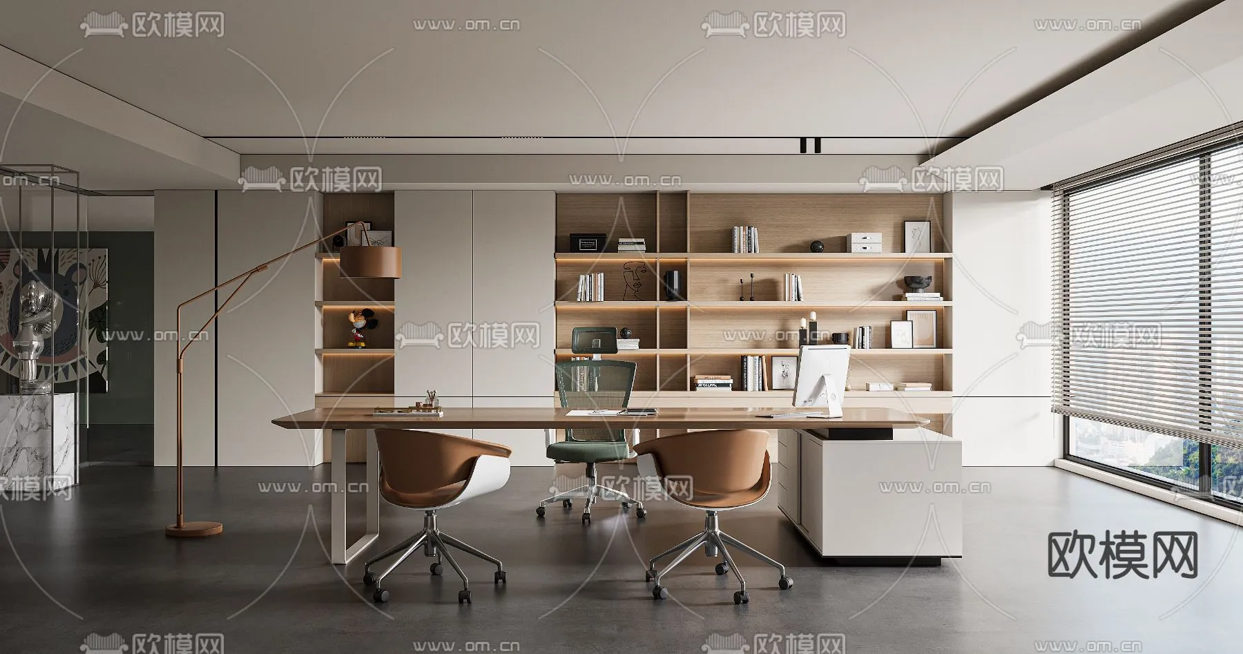 OFFICE HOME – VRAY / CORONA – 3D MODEL – 1732