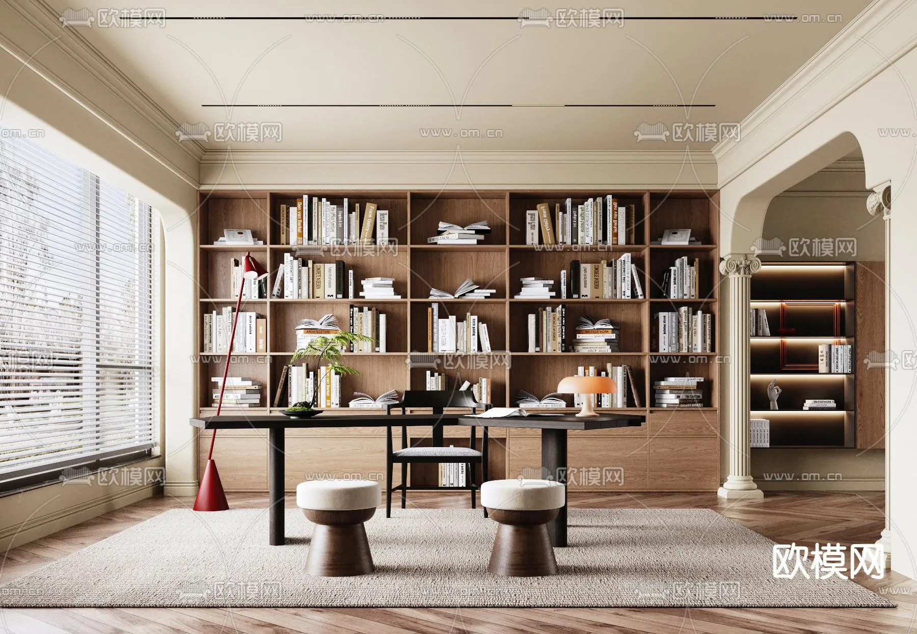 OFFICE HOME - VRAY / CORONA - 3D MODEL - 1734