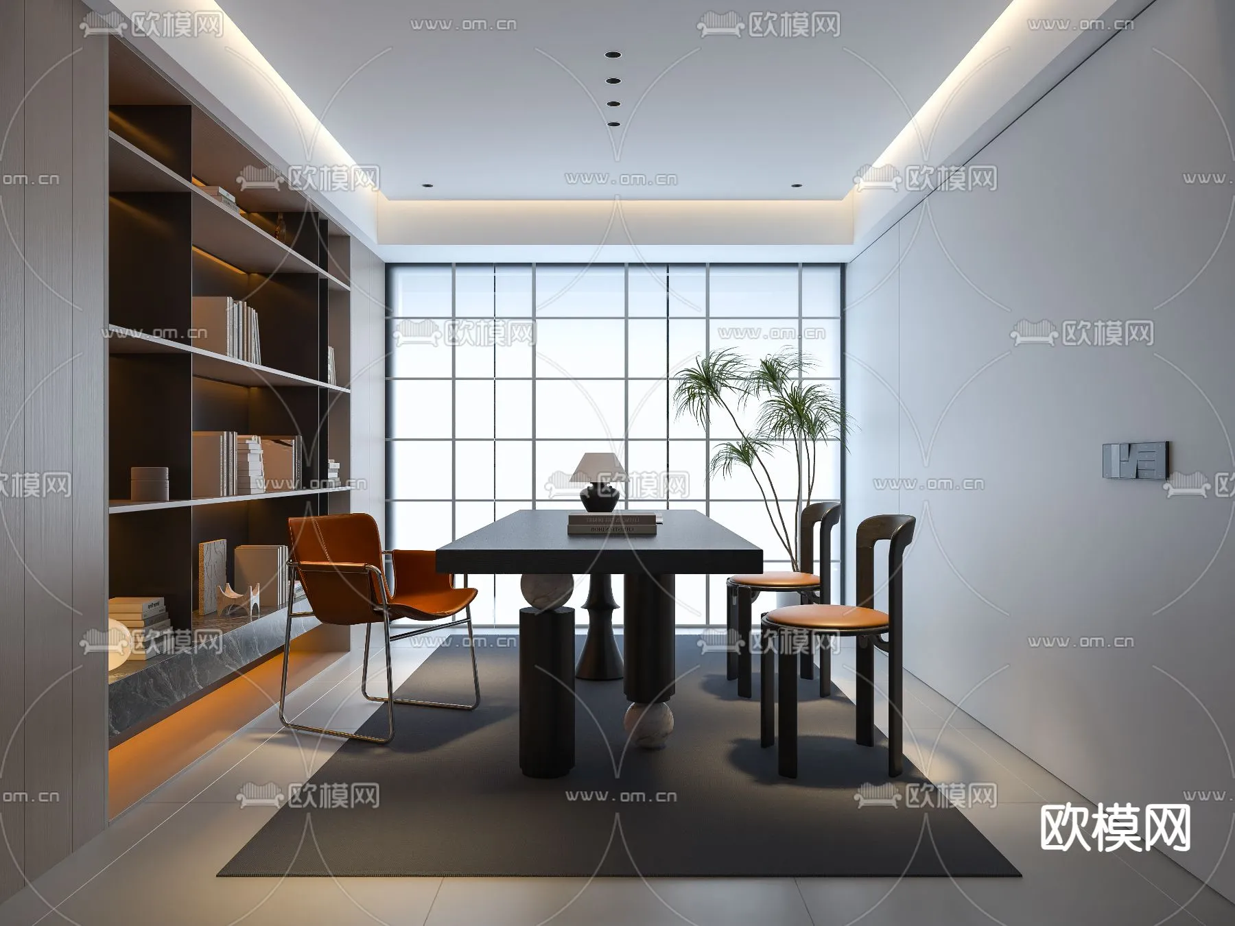 OFFICE HOME - VRAY / CORONA - 3D MODEL - 1745