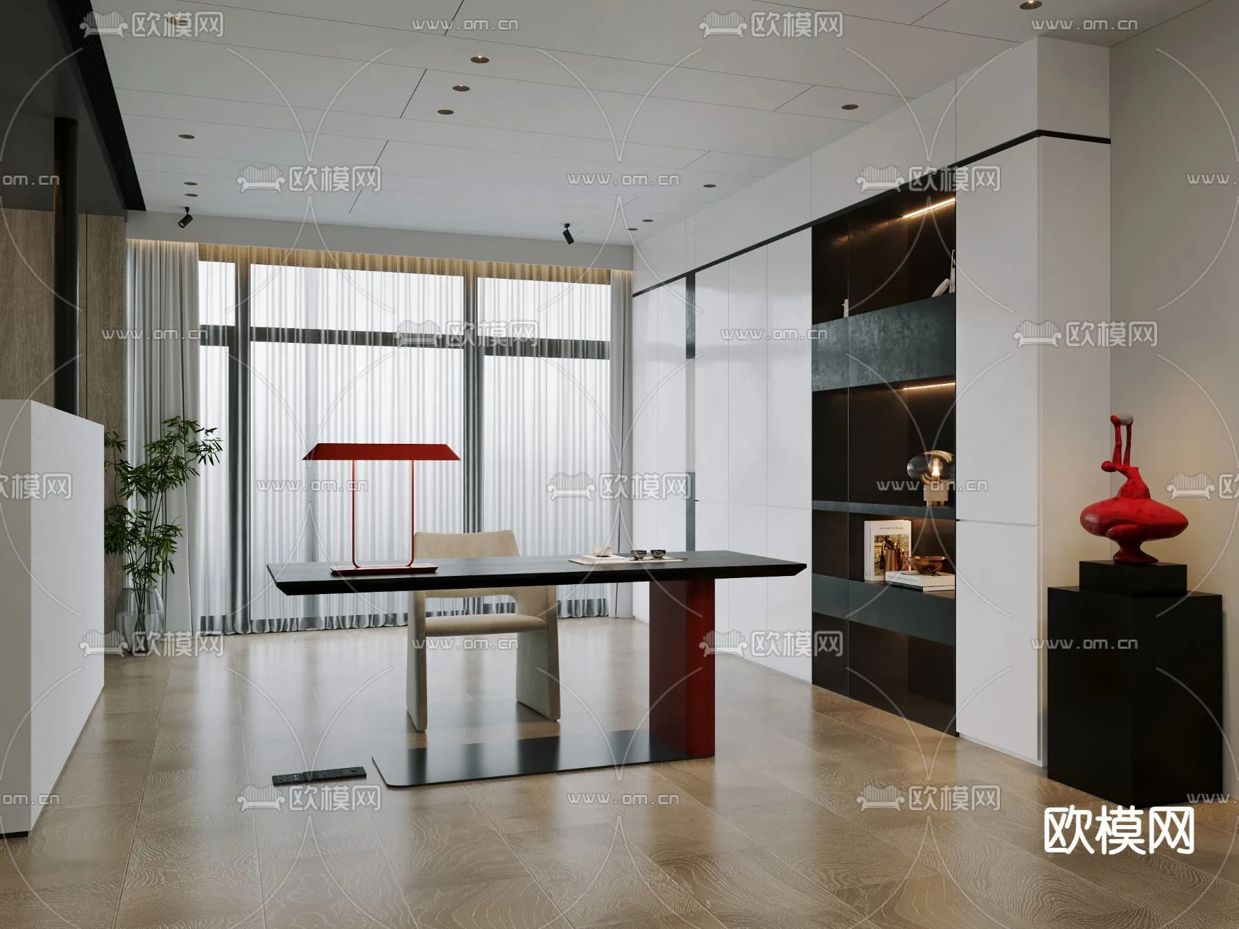 OFFICE HOME - VRAY / CORONA - 3D MODEL - 1746