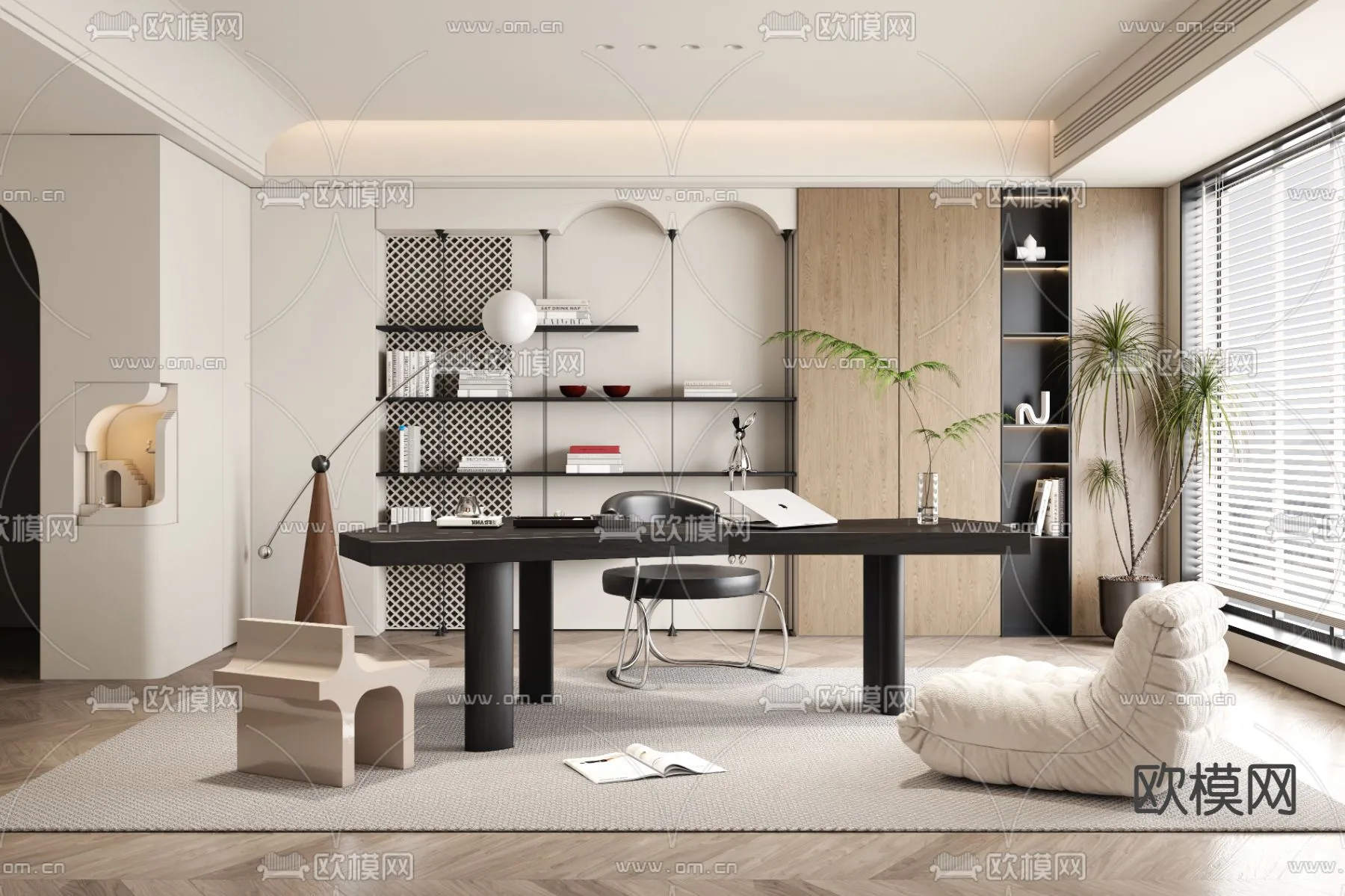OFFICE HOME - VRAY / CORONA - 3D MODEL - 1762