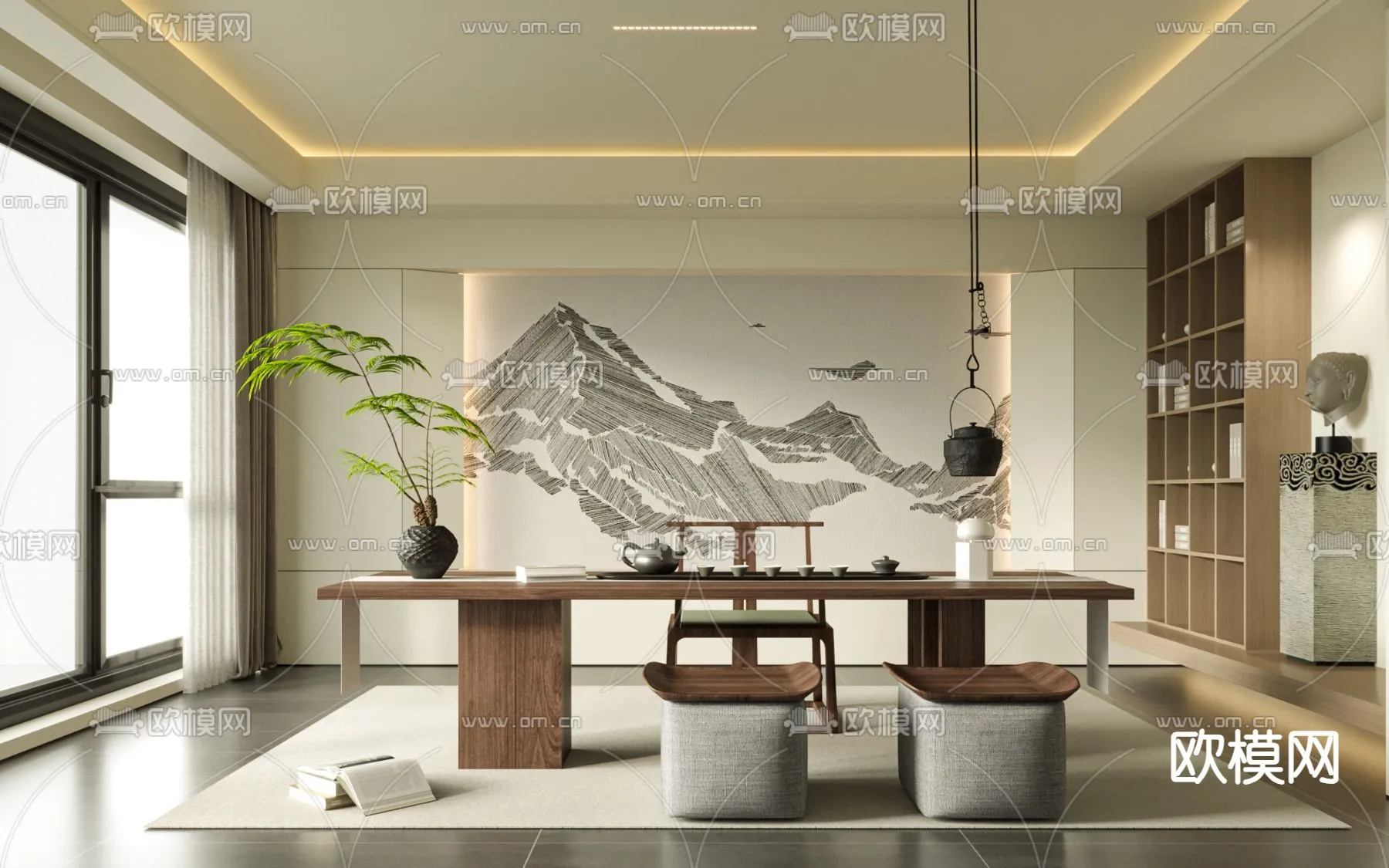 OFFICE HOME - VRAY / CORONA - 3D MODEL - 1781