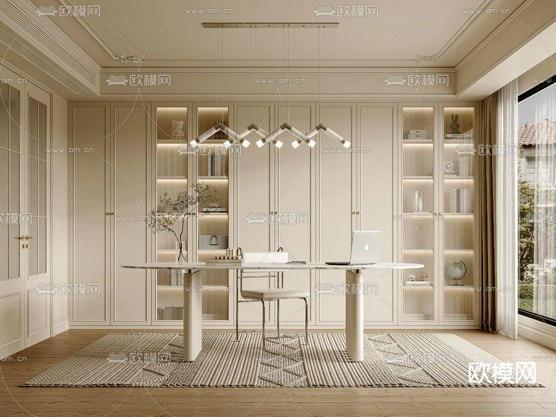 OFFICE HOME - VRAY / CORONA - 3D MODEL - 1794