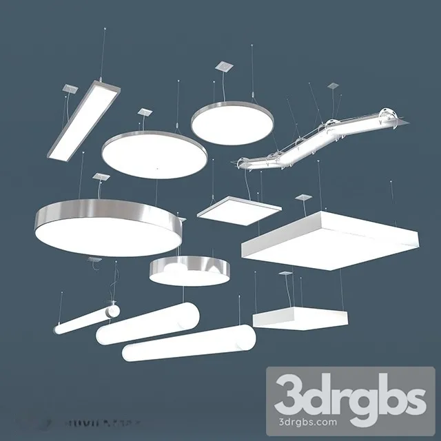 Office lights 1 3D Model Free