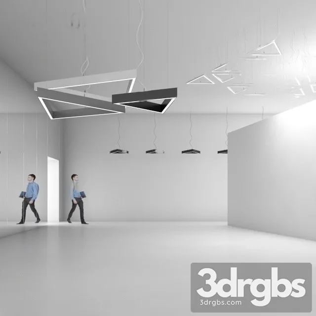 Office lights 6 3D Model Free