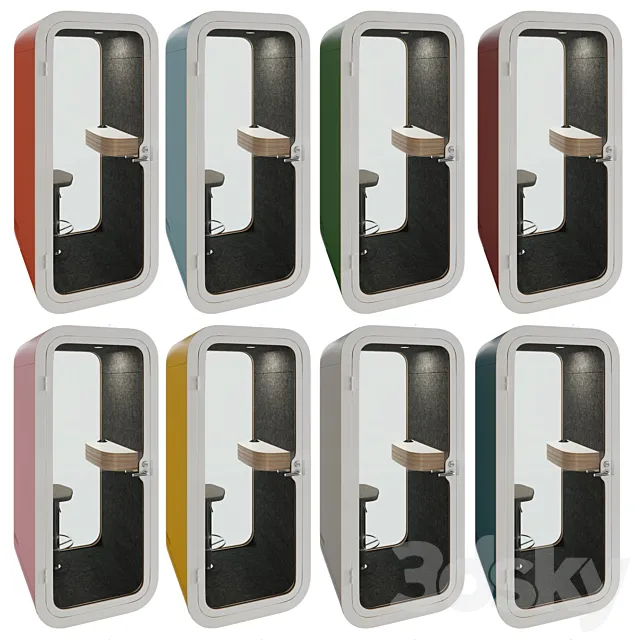 Office phone booth 3D Model