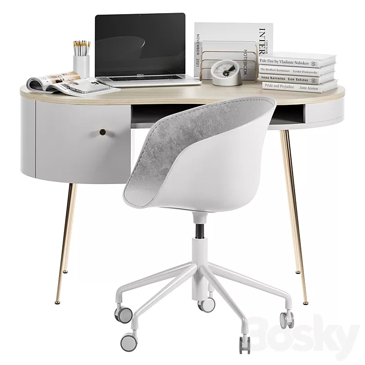 Office set 004 3D Model
