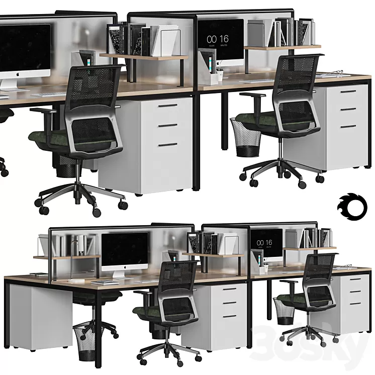 office set 3D Model Free