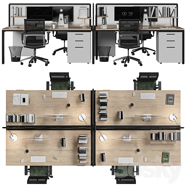 office set 3D Model