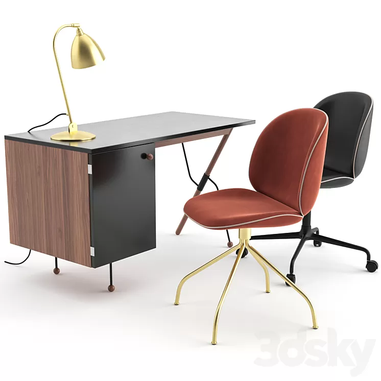 Office Set by GUBI 3D Model