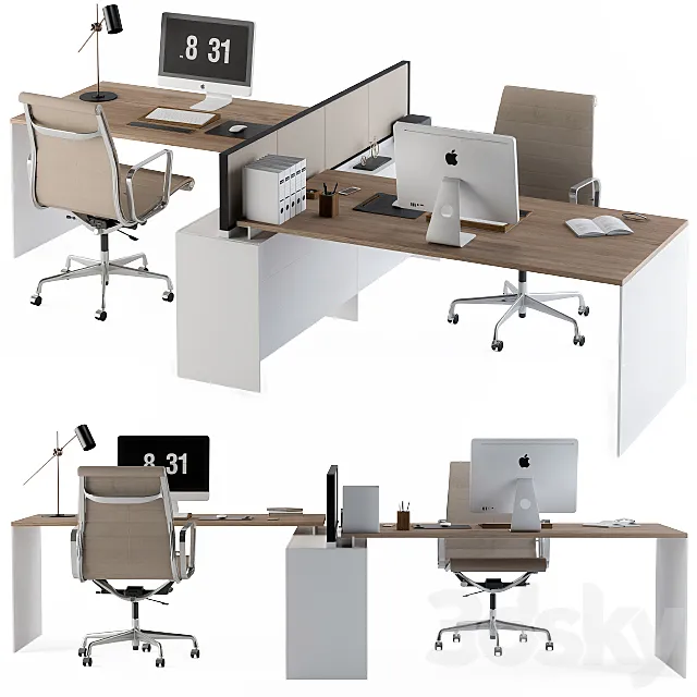 Office Set White and Cream Free Download