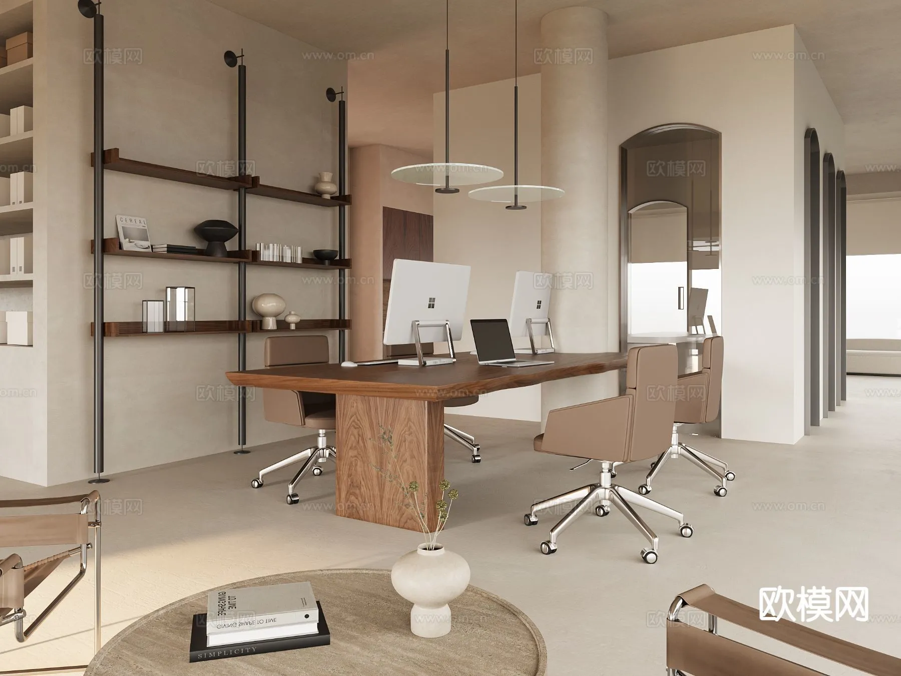 Office Space 3D Scenes - Office Room 3D Blocks - 012 - CORONA Render
