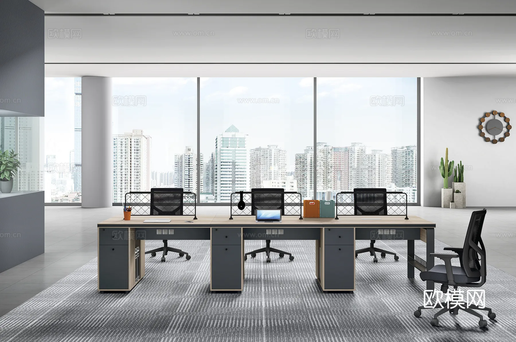 Office Space 3D Scenes - Office Room 3D Blocks - 045 - VRAY Render