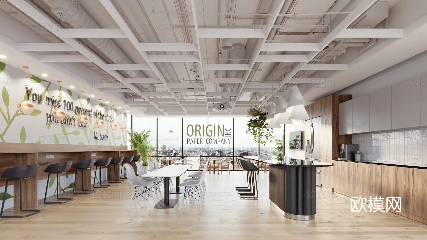 Office Space 3D Scenes - Office Room 3D Blocks - 054 - VRAY Render