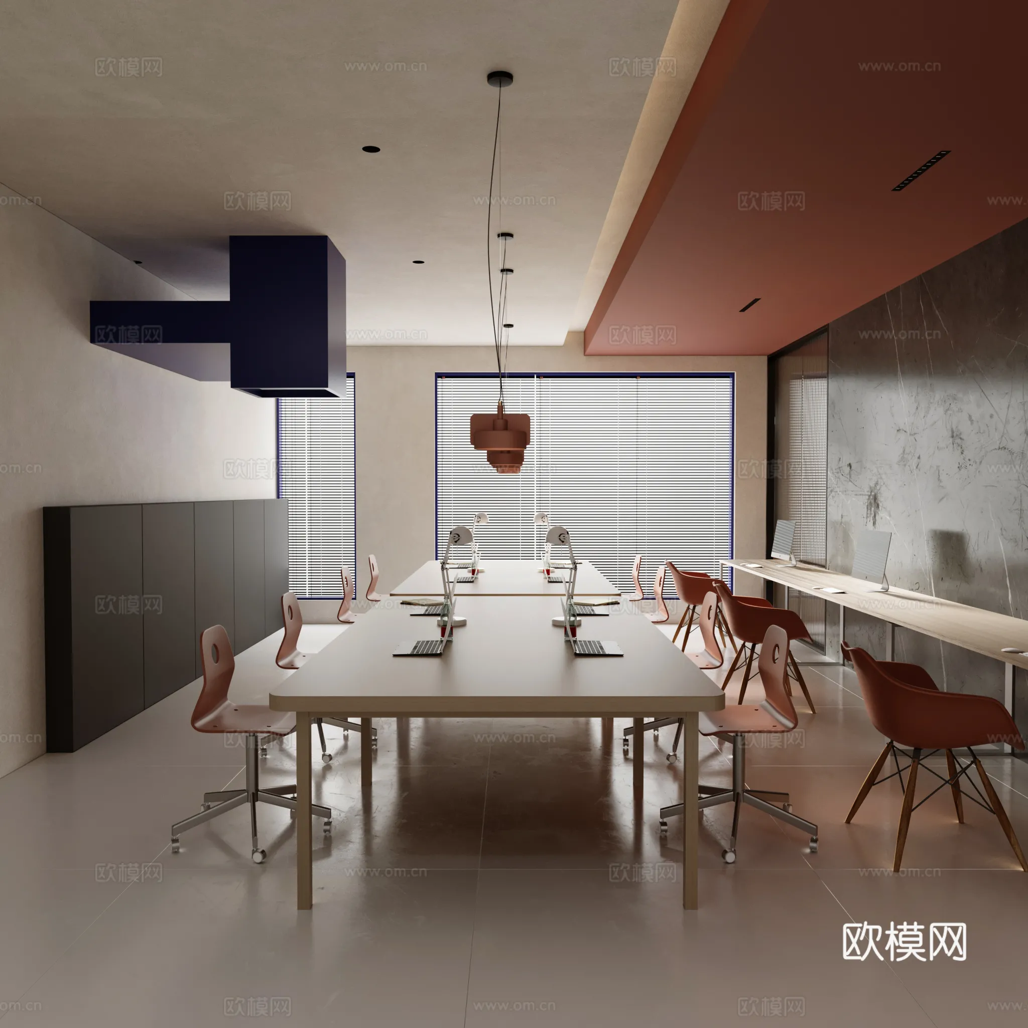 Office Space 3D Scenes - Office Room 3D Blocks - 067 - CORONA Render