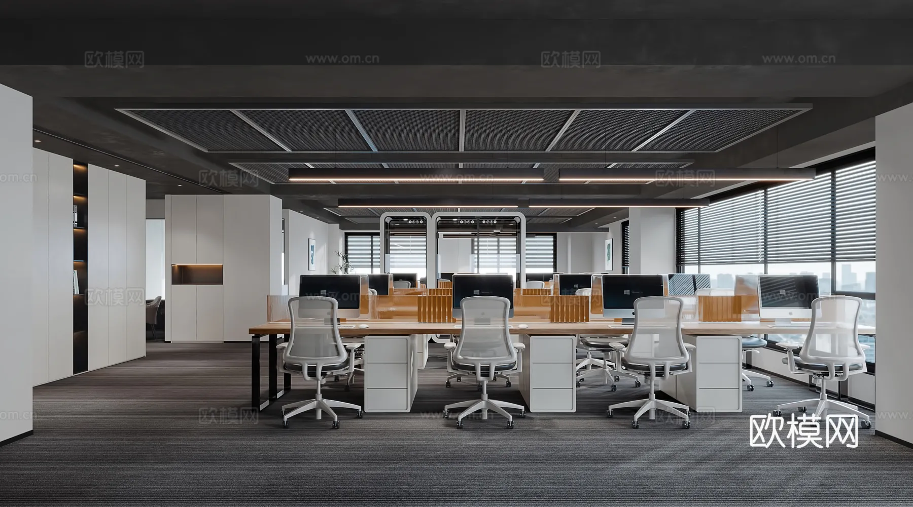 Office Space 3D Scenes - Office Room 3D Blocks - 087 - CORONA Render