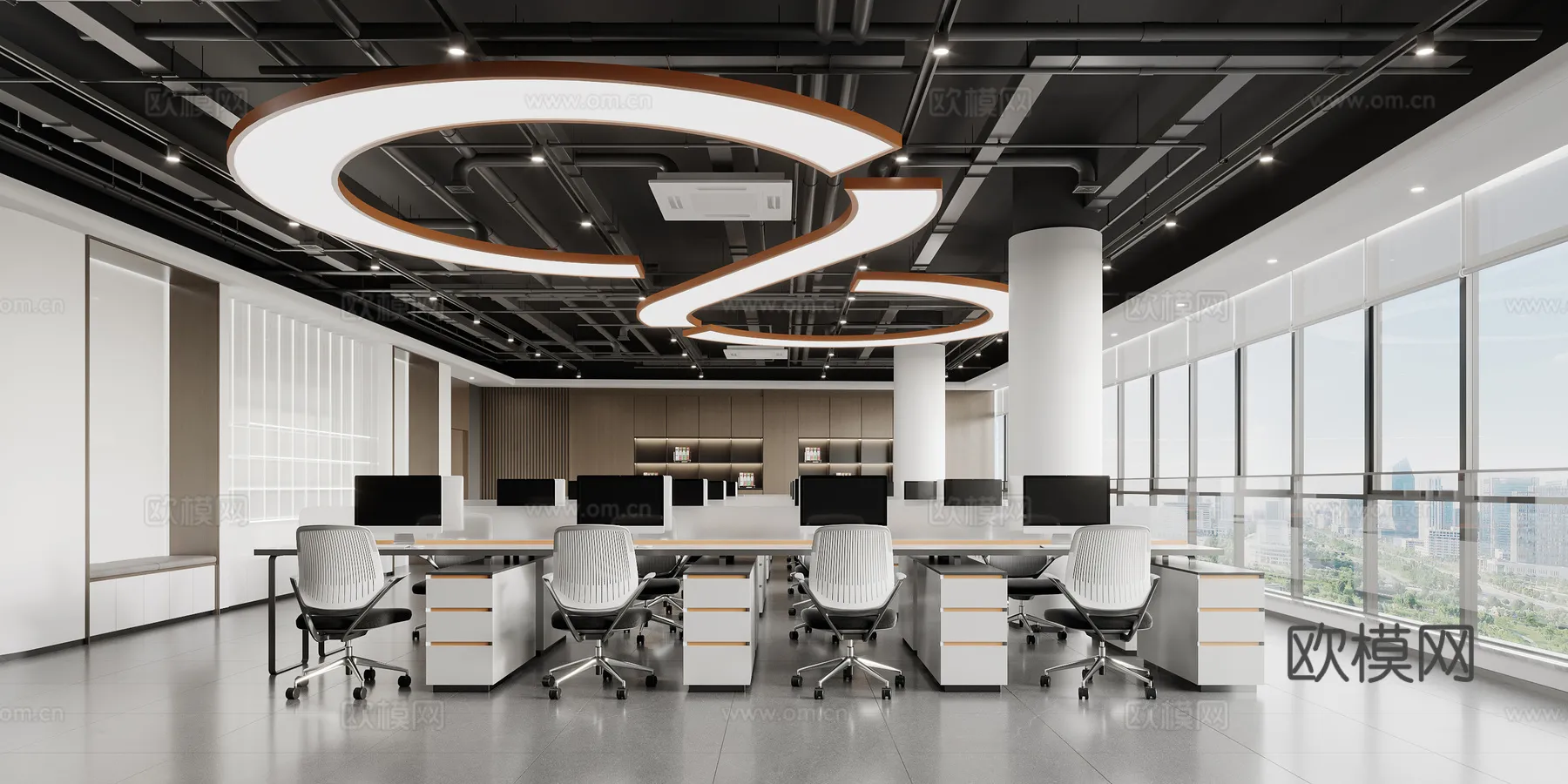 Office Space 3D Scenes - Office Room 3D Blocks - 093 - CORONA Render