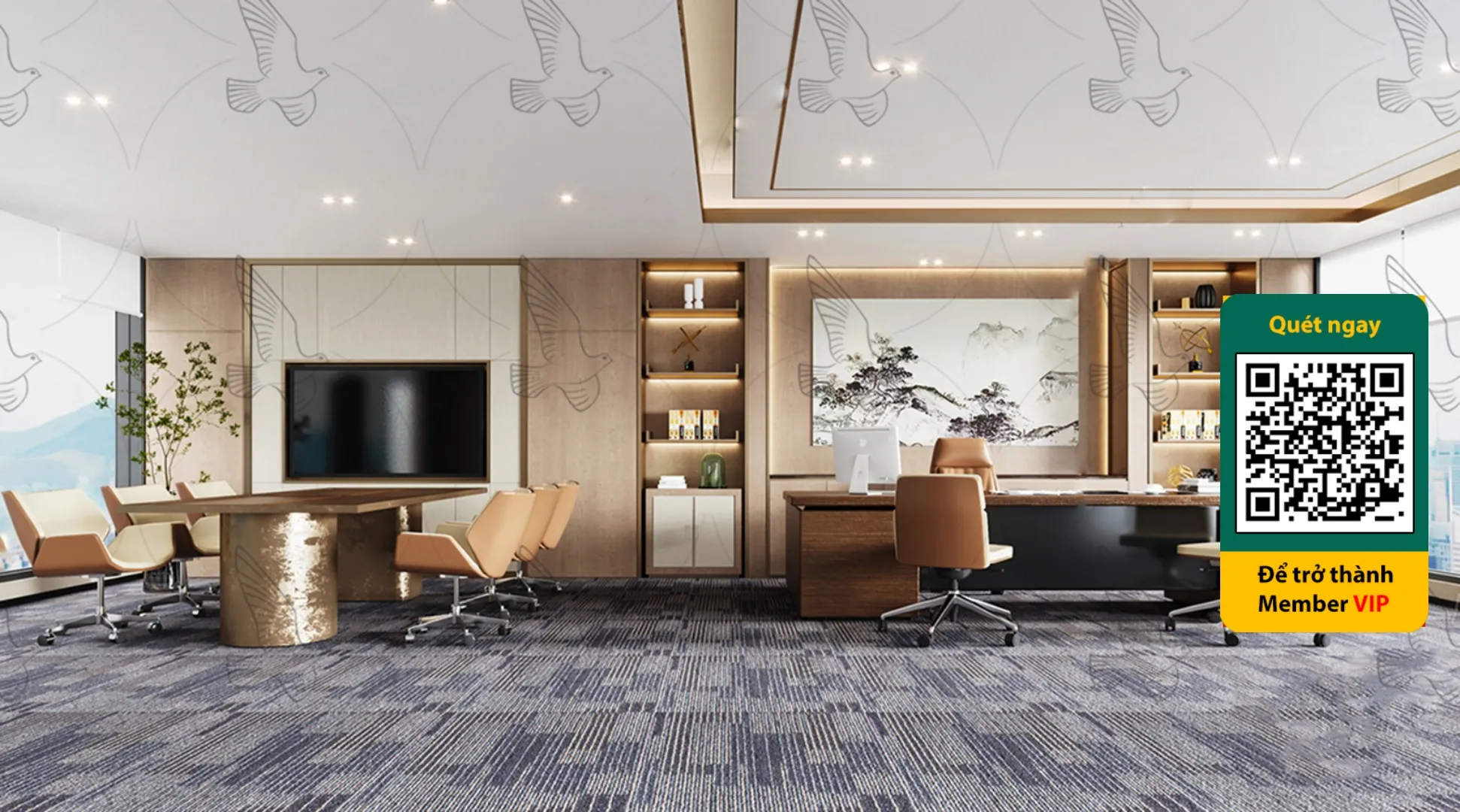 OFFICE SPACE – VRAY / CORONA – 3D MODEL – 4027