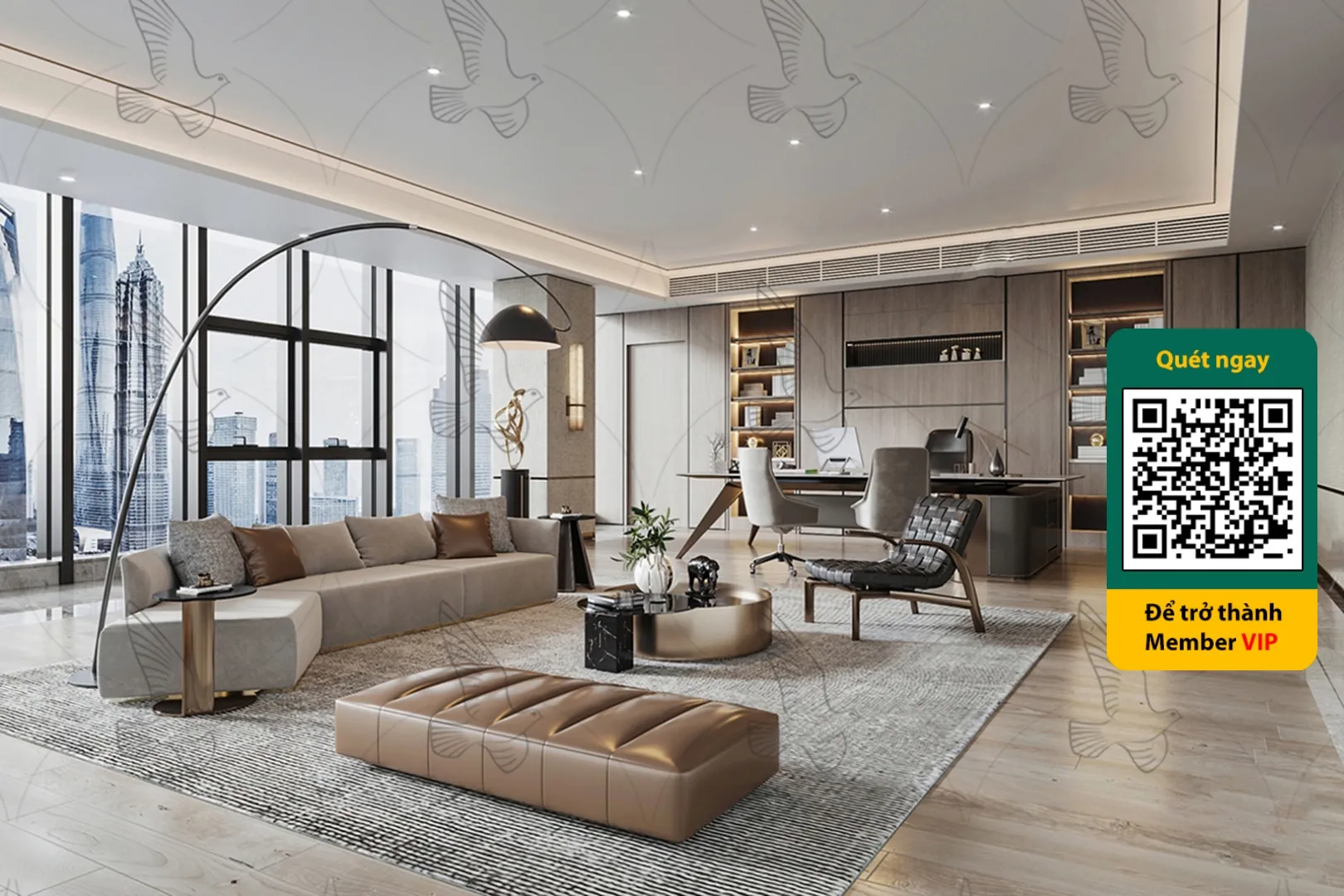 OFFICE SPACE - VRAY / CORONA - 3D MODEL - 4030