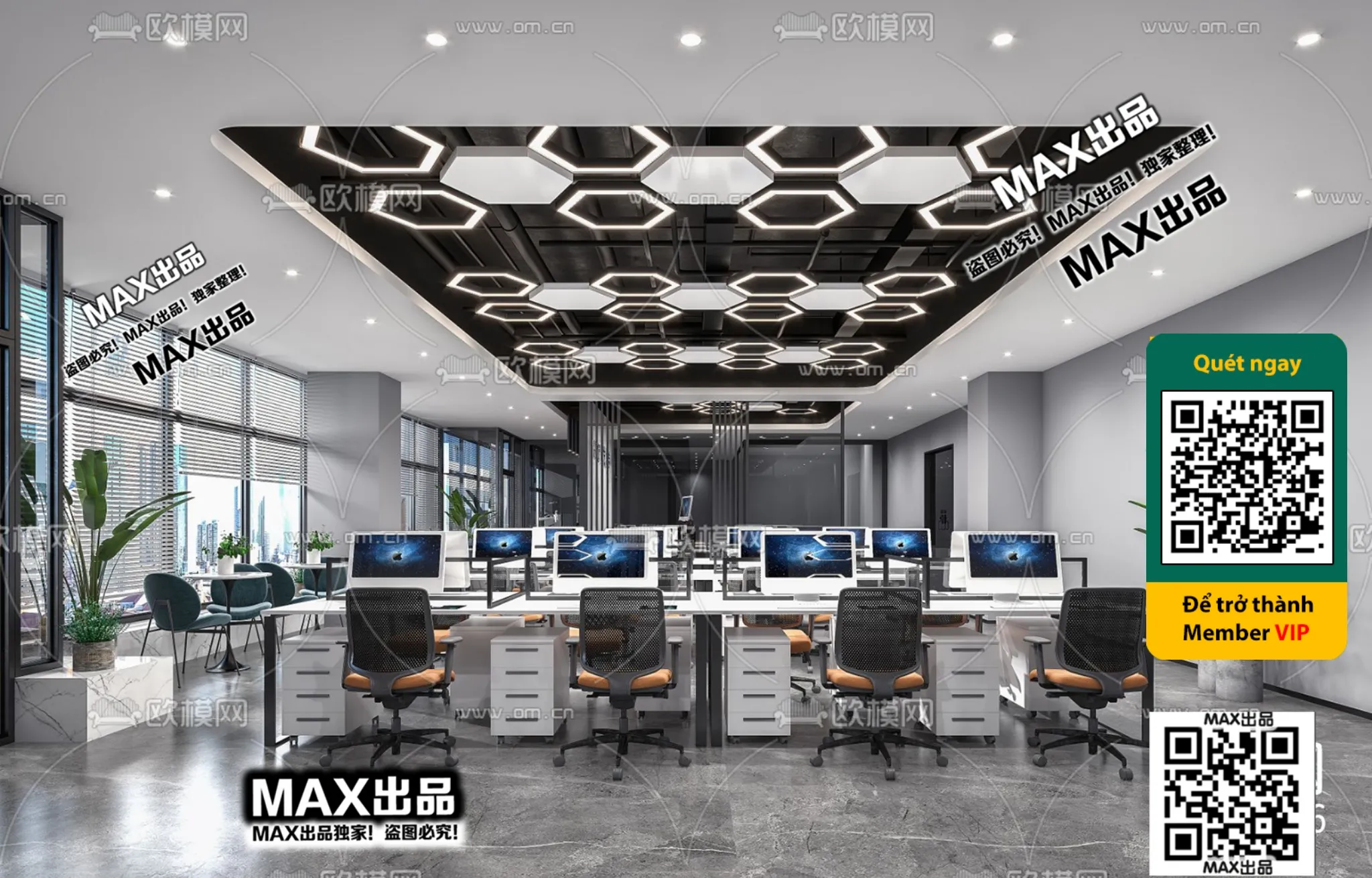 OFFICE SPACE – VRAY / CORONA – 3D MODEL – 4719