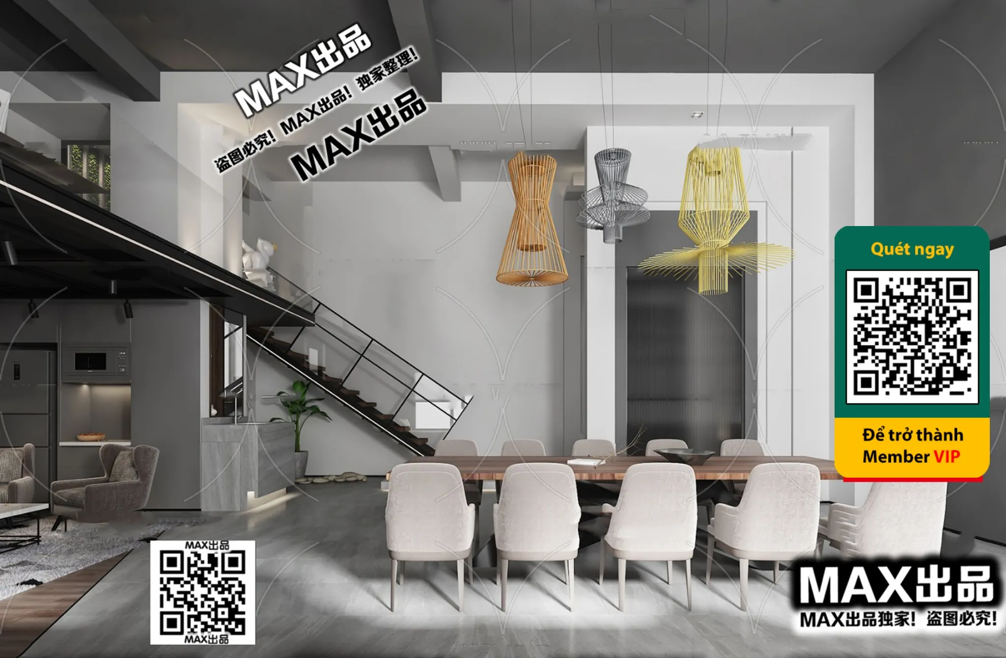 OFFICE SPACE – VRAY / CORONA – 3D MODEL – 4729