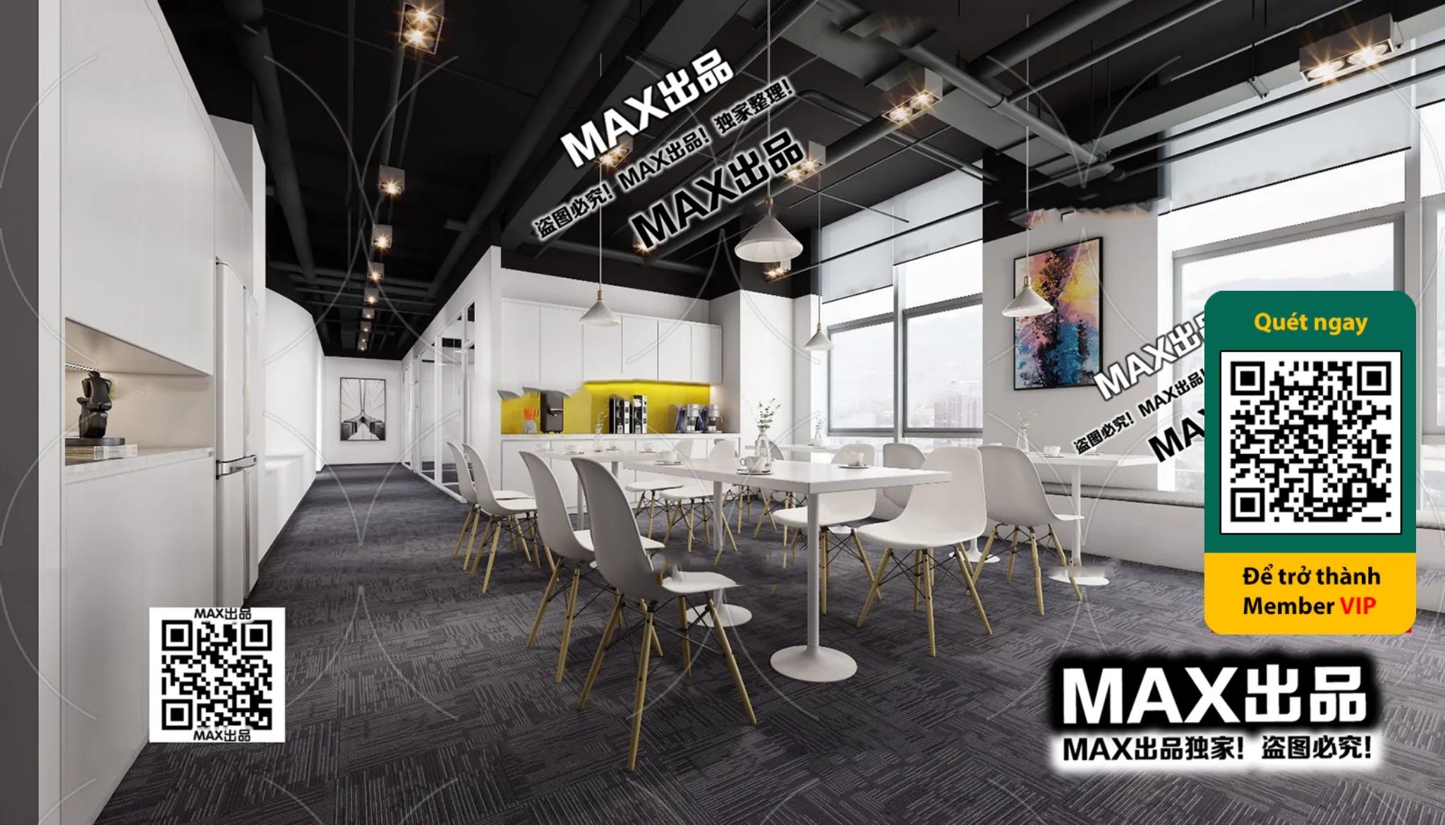 OFFICE SPACE – VRAY / CORONA – 3D MODEL – 4737