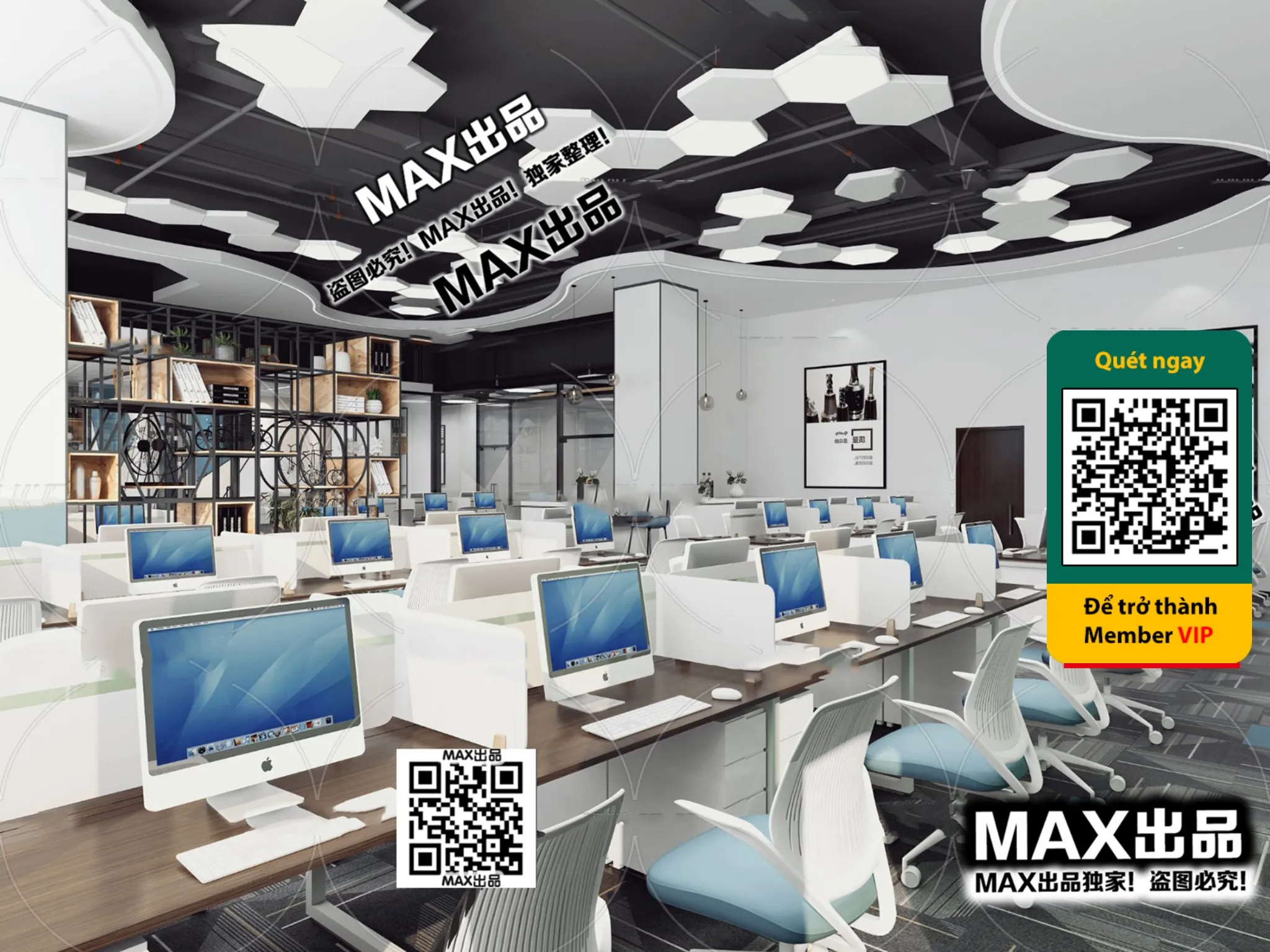 OFFICE SPACE – VRAY / CORONA – 3D MODEL – 4738