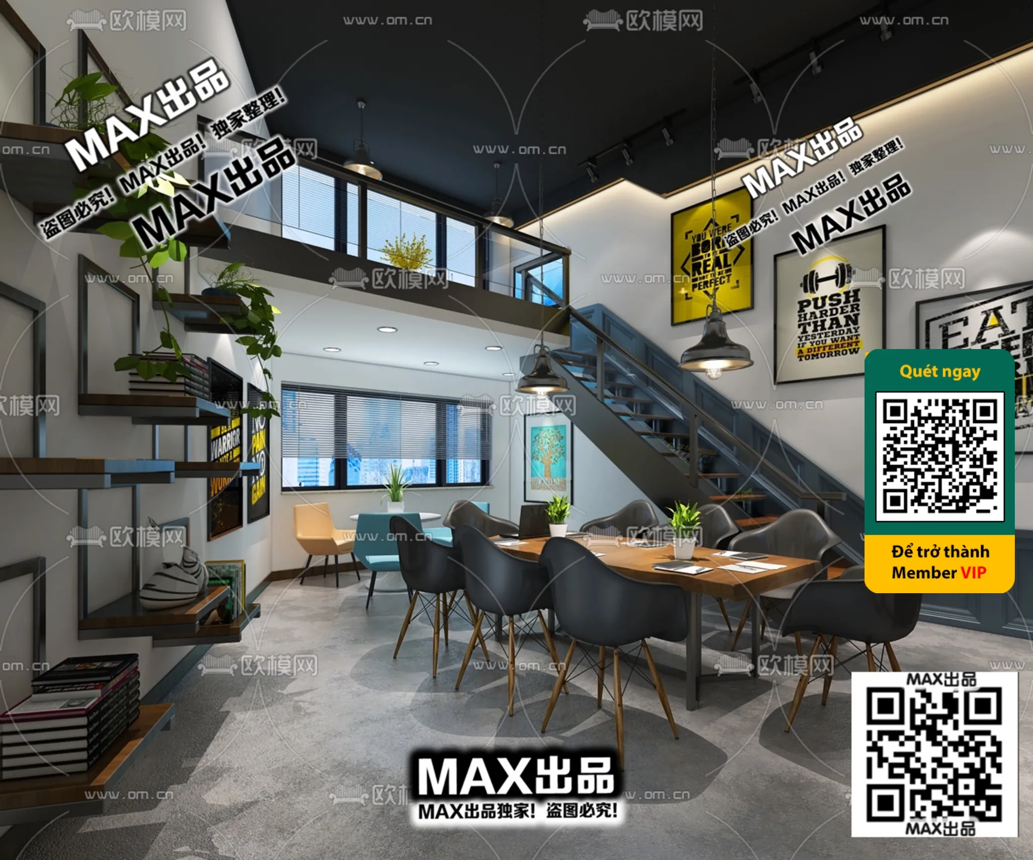 OFFICE SPACE - VRAY / CORONA - 3D MODEL - 4766