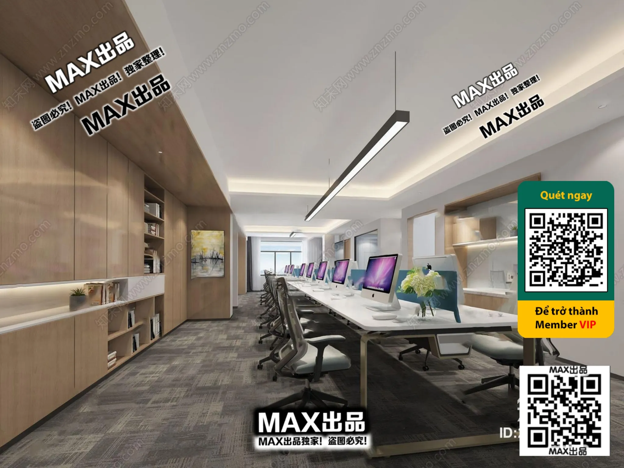 OFFICE SPACE - VRAY / CORONA - 3D MODEL - 4810