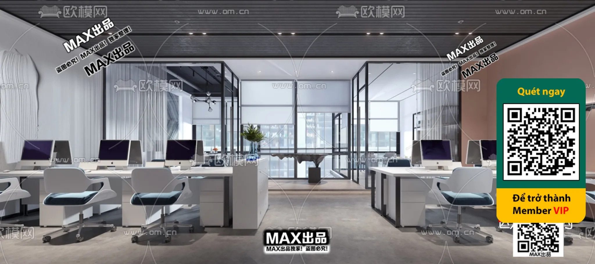 OFFICE SPACE – VRAY / CORONA – 3D MODEL – 4818