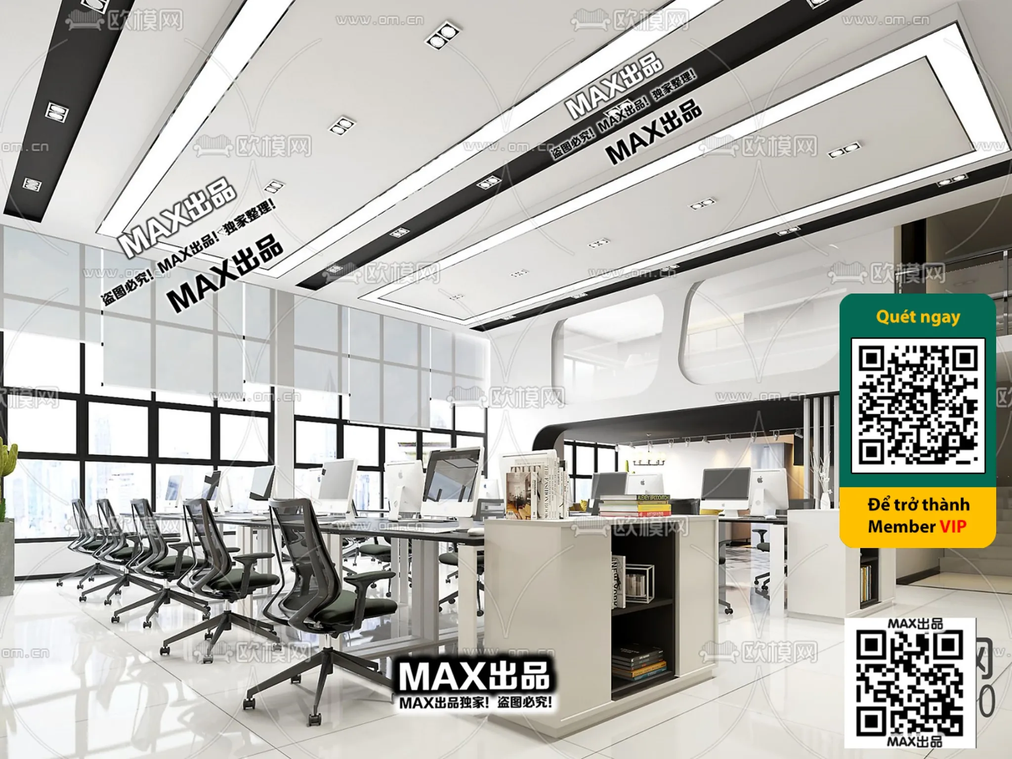 OFFICE SPACE – VRAY / CORONA – 3D MODEL – 4820