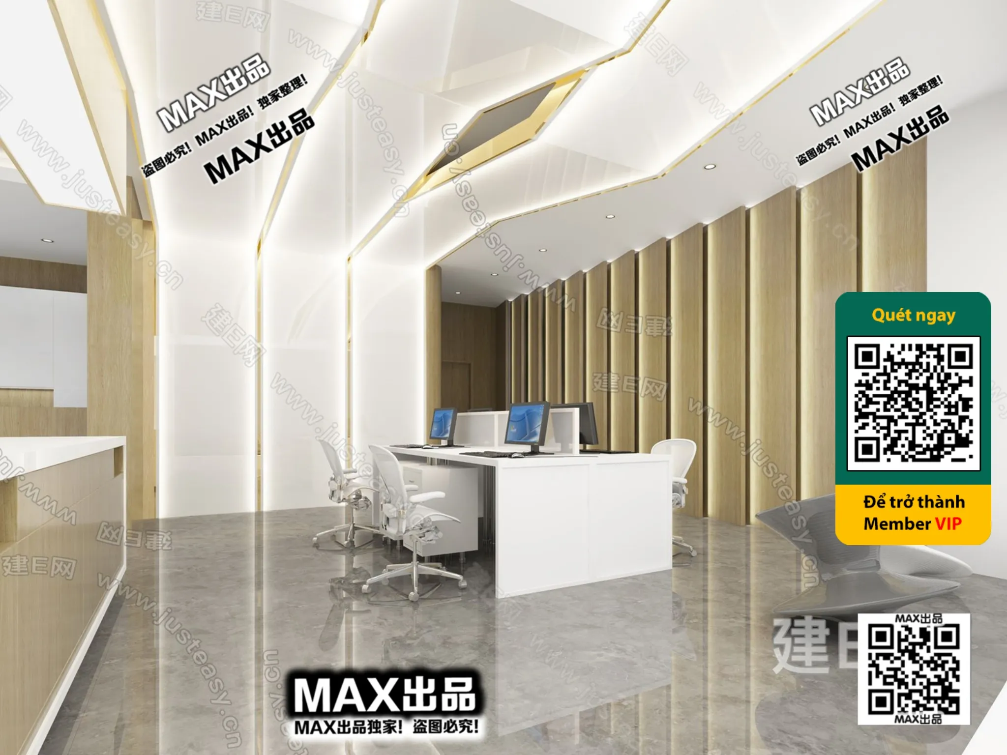 OFFICE SPACE – VRAY / CORONA – 3D MODEL – 4825
