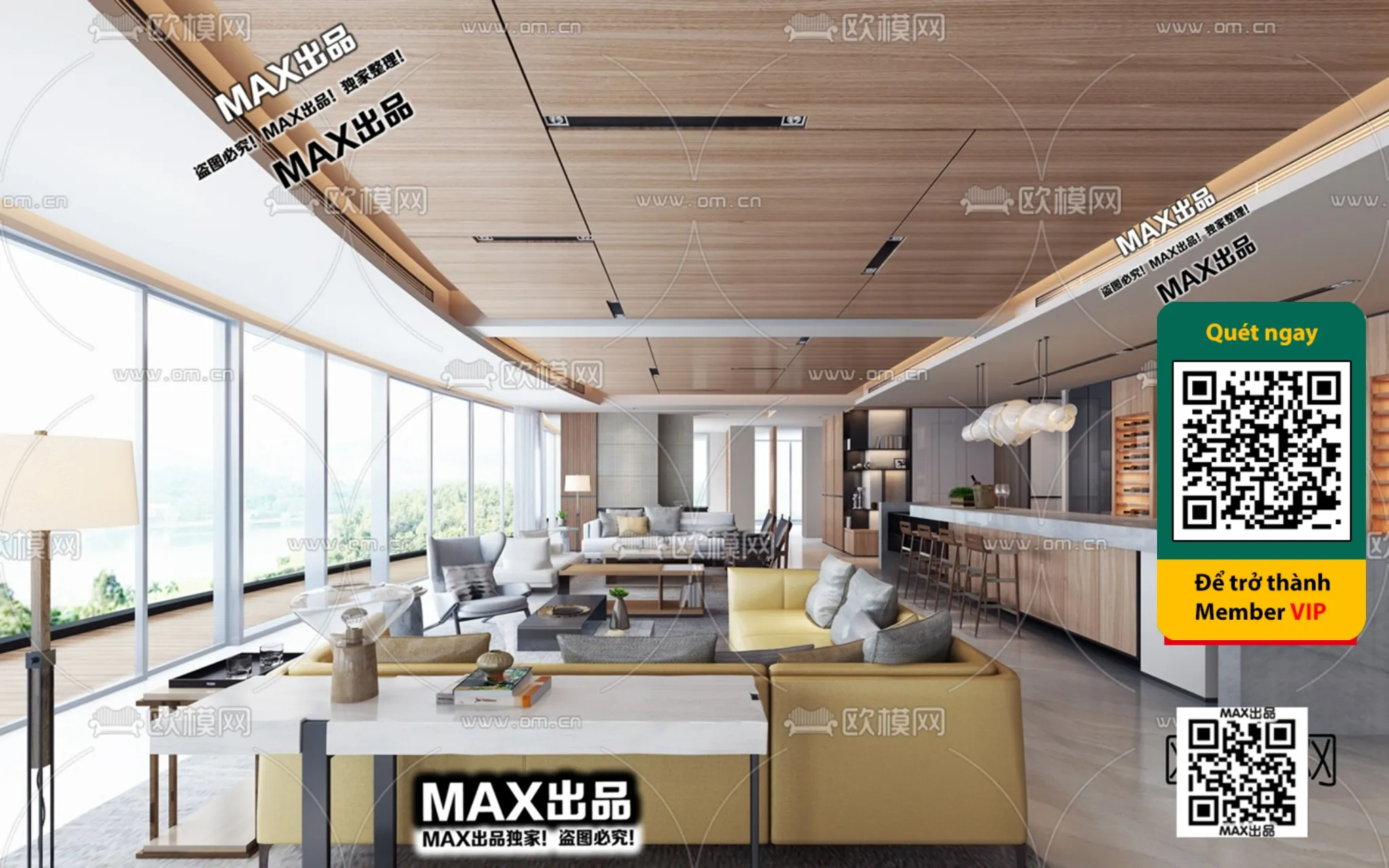 OFFICE SPACE – VRAY / CORONA – 3D MODEL – 4833