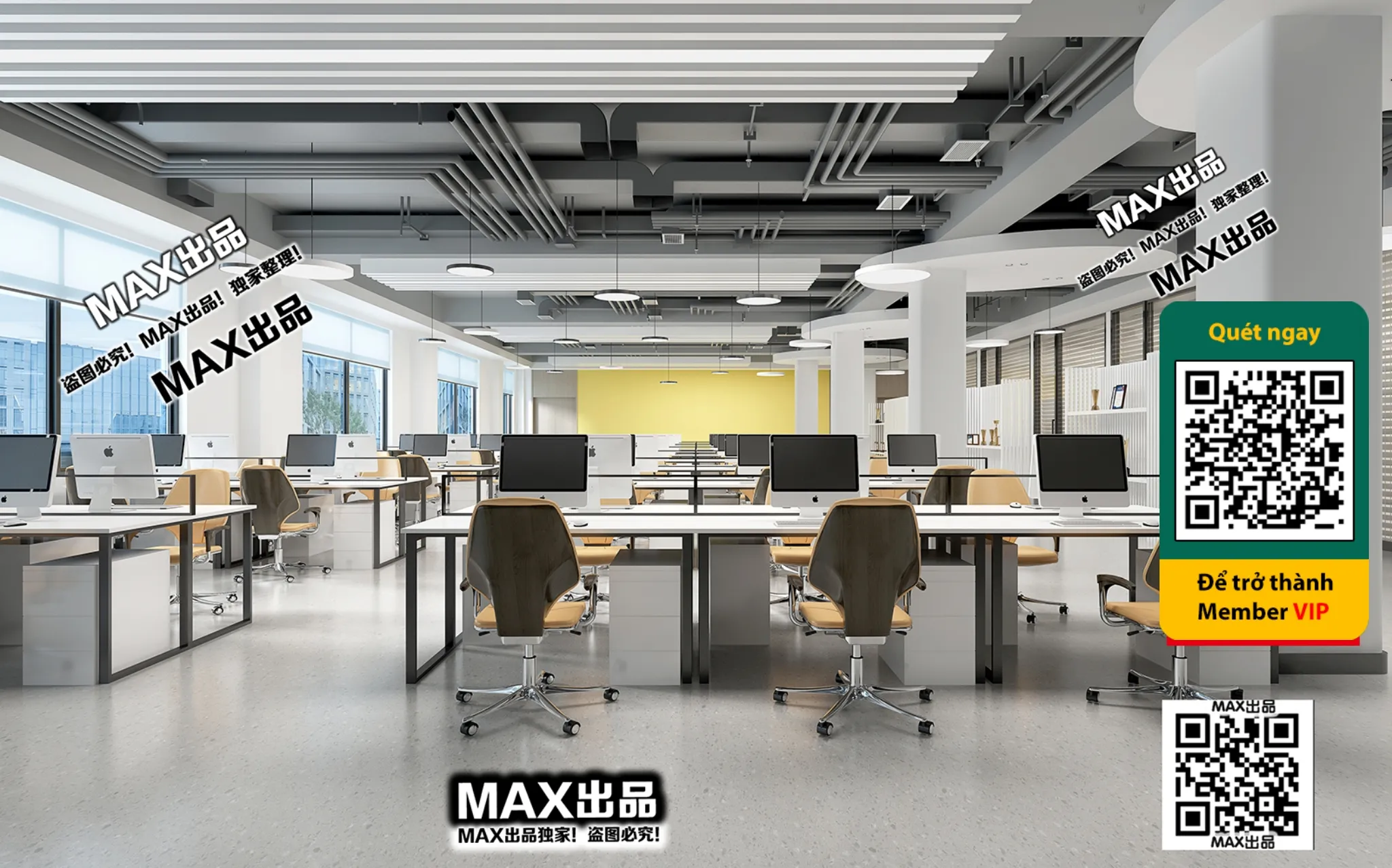 OFFICE SPACE - VRAY / CORONA - 3D MODEL - 4846