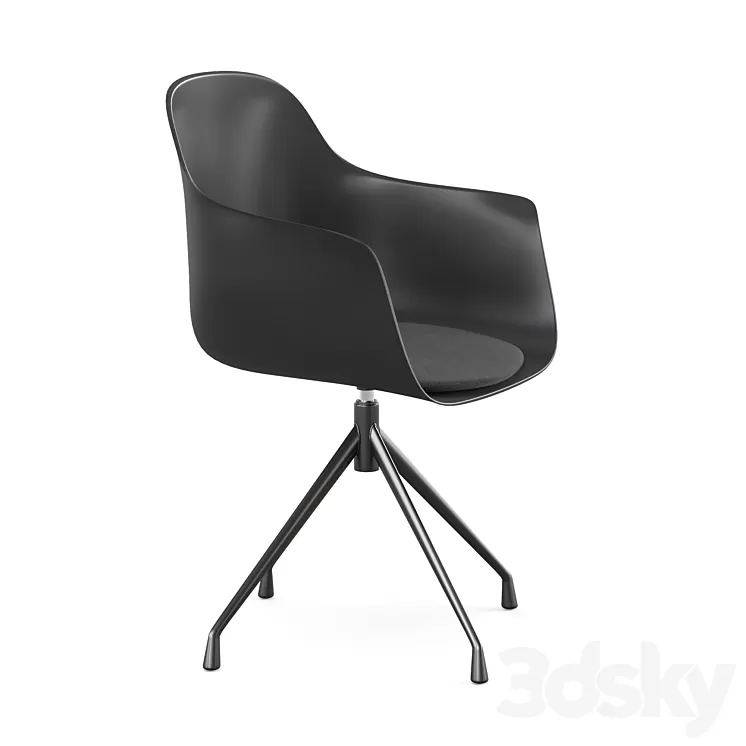 Office swivel black chair Wapong LA REDOUTE INTERIEURS 3D Model Free