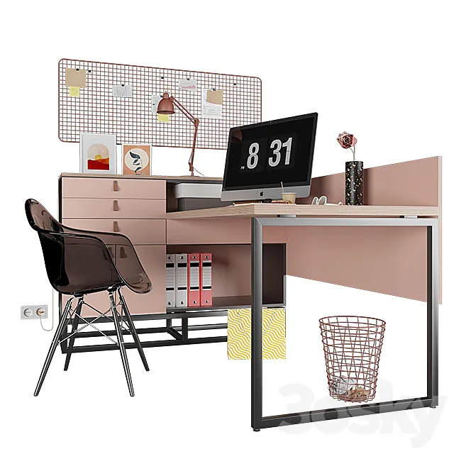 Office Workplace 1 3DModel