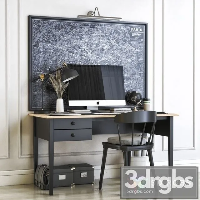 Office Workplace 28 3D Model Free