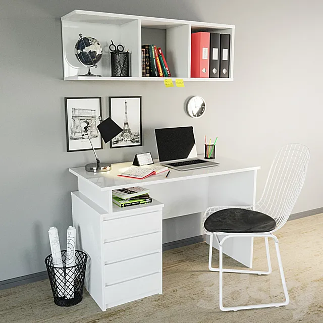 office workplace table mesinge 3D Model