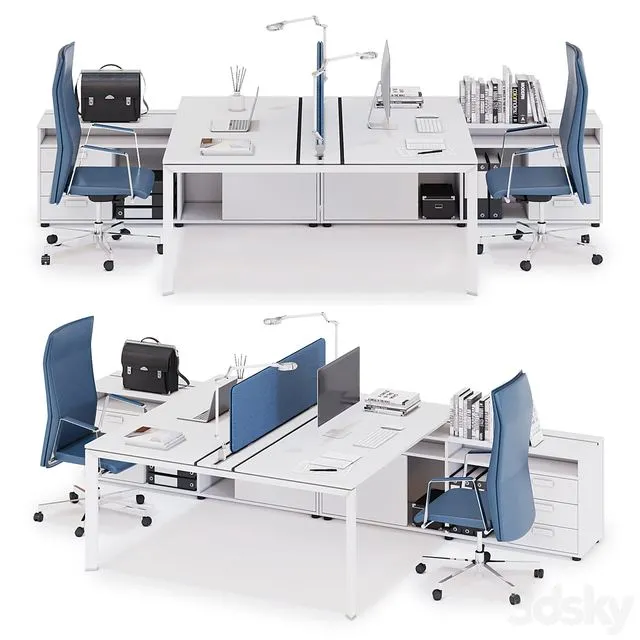 Office workspace LAS 5TH ELEMENT (v21) 3D Model