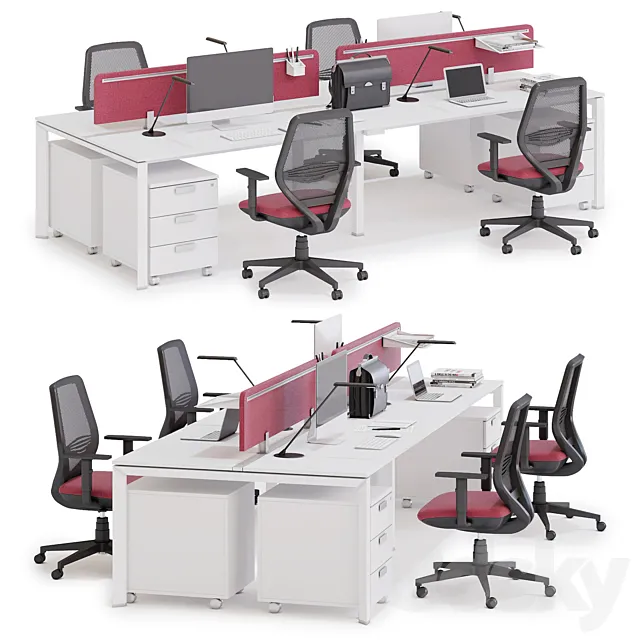 Office workspace LAS 5TH ELEMENT (v3) 3D Model