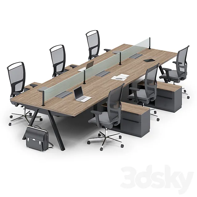 Office workspace UHURU (part2) 3DModel