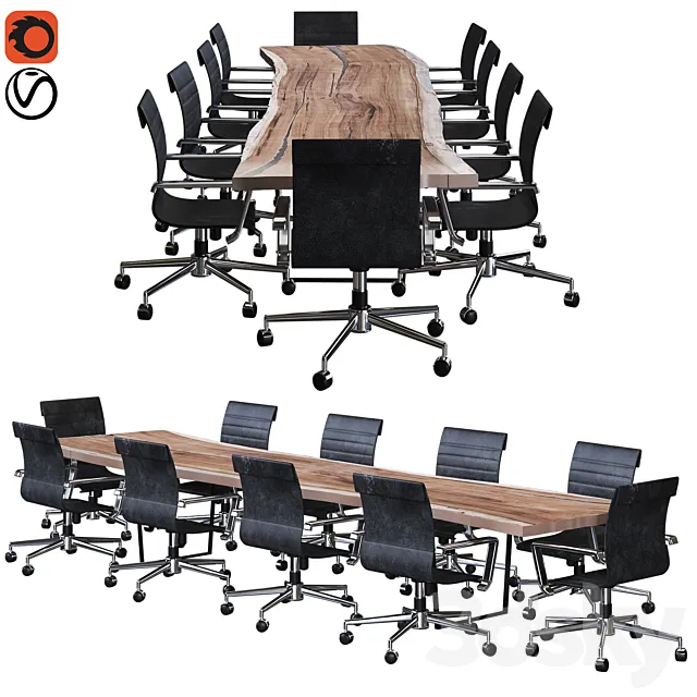 office_table01 3DModel