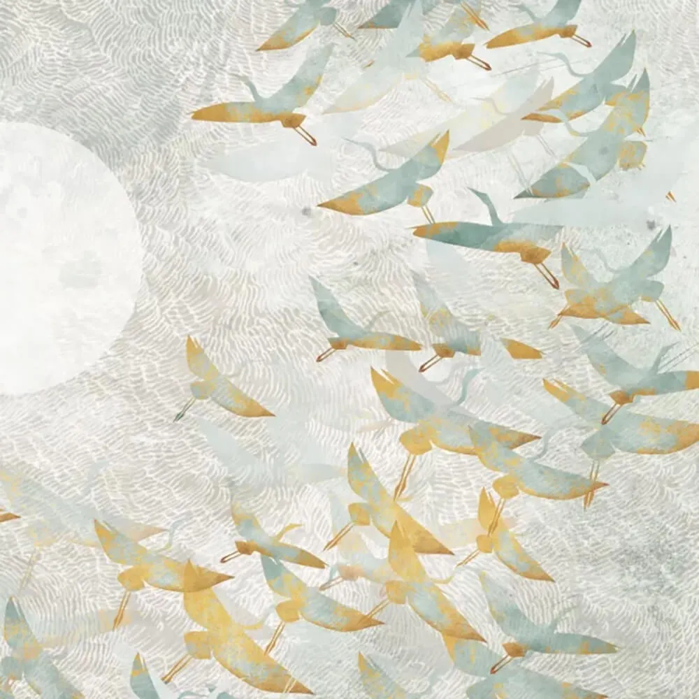 Officinarkitettura - Wallpaper Birds and Waves 3D Model