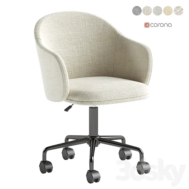 Ofis kreslosi Echo bej 3D Model